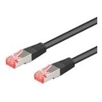 Wentronic Goobay CAT 6a Patchkabel, S/FTP (PiMF), Schwarz, 10 m - LSZH halogenfrei, Kupfer (93706)