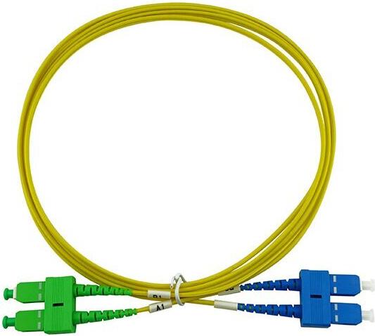 BlueOptics Duplex LWL Patchkabel, SC-UPC/SC-APC, 5 Meter, Singlemode E9/125Âµm, G.657.A1, OS2, Eingangsdämpfung: unter 0.2dB, Markenfaser, LSZH gelb, 2.0mm Tube, Keramik Ferrule, inkl. Messprotokoll (SFP3232BU5MS)