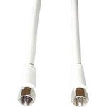 e+p FA 25. Anschluss 1: F plug, Anschluss 2: F plug. Kabellänge: 2,5 m, Produktfarbe: Weiß, Impedanz: 75 Ohm (FA25)