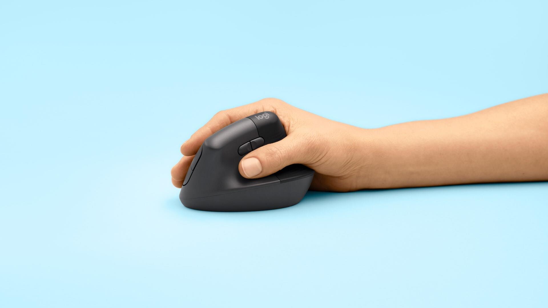 Logitech Lift Vertikale Ergonomische Maus rechts Bluetooth 2.4 GHz 4000 DPI Graphite