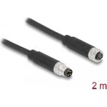 Delock Patch-Kabel 4-poliger M8 (M) zu 4-poliger M8 (W) (80143)