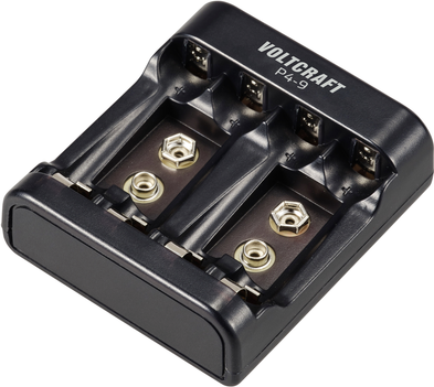 VOLTCRAFT P4-9 Rundzellen-Ladegerät NiMH Micro (AAA), Mignon (AA), 9 V Block (VC-14936385)
