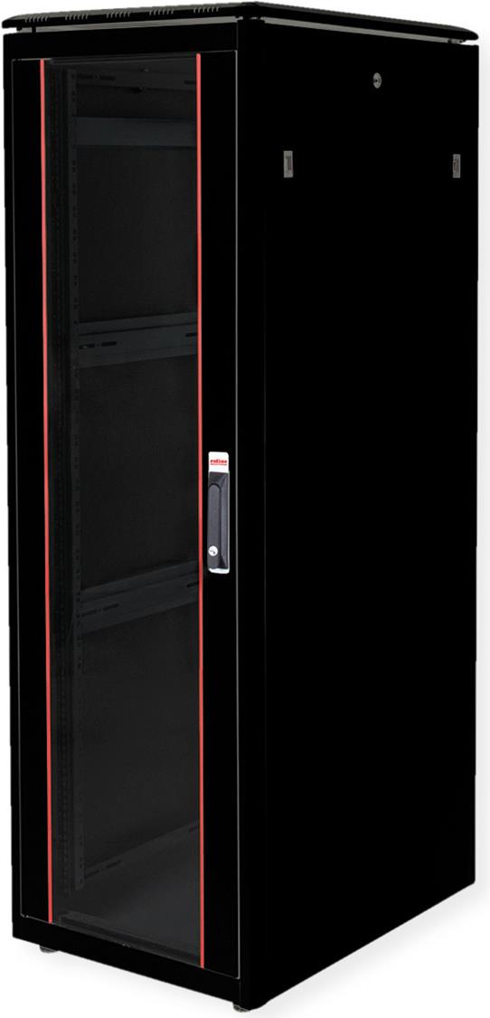 ROLINE 19 Zoll Netzwerkschrank Pro 36 HE 600x800 BxT Glastür schwarz (26.21.0229)