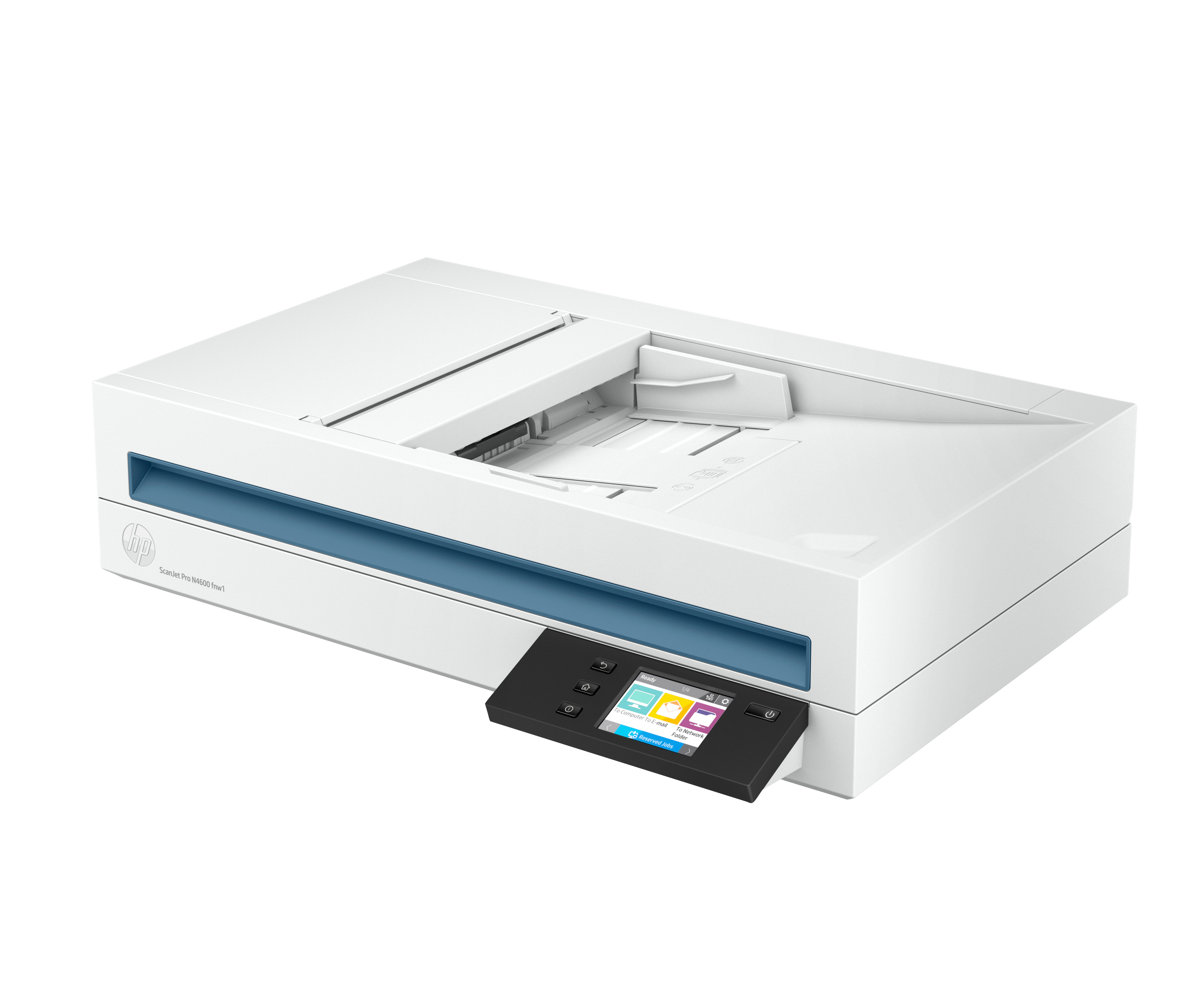 HP ScanJet Pro N4600 fnw1 Flachbettscanner 2,8" Touchscreen 1200 x 1200 DPI Duplex Weiß