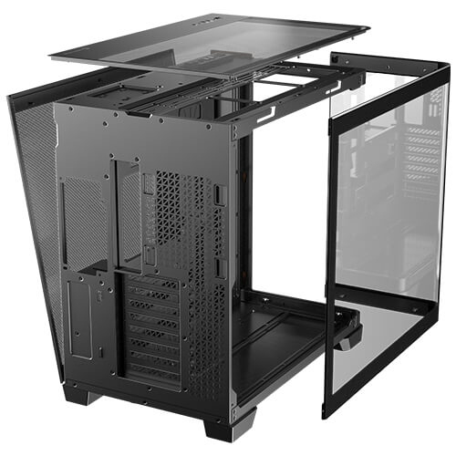Antec Constellation Series C8 Curve Wood Full-Tower E-ATX Gehäuse mit Glasfenster Schwarz/Holz