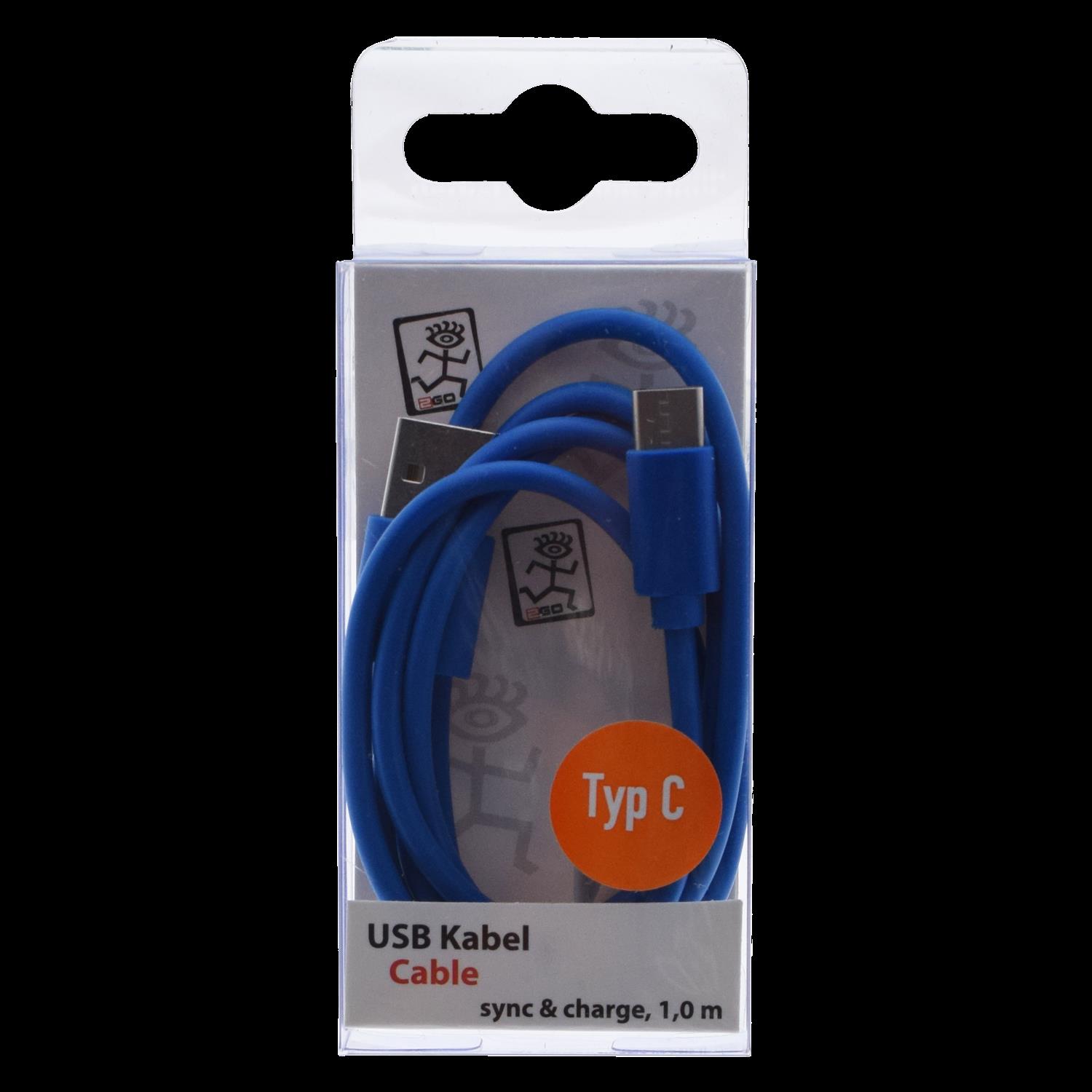 2GO 795926 USB Kabel 1 m USB 3.2 Gen 1 (3.1 Gen 1) Micro-USB B USB C Blau (795926)