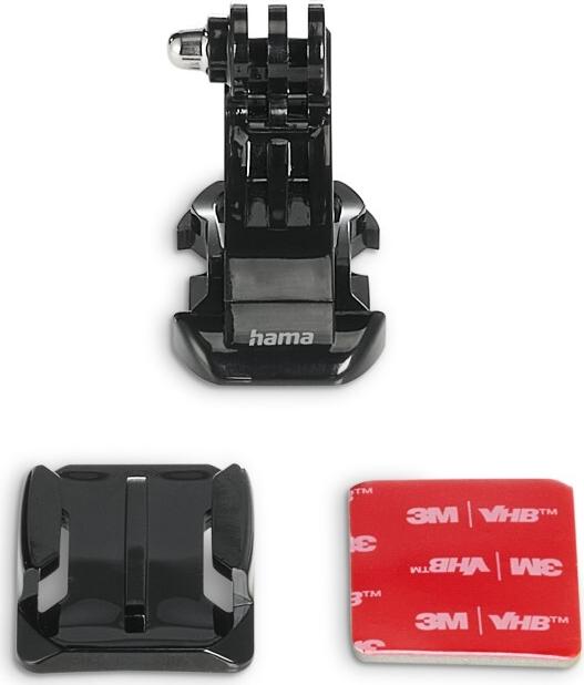 Hama Helmhalterung für Action Cams, Helmkamera vorne befestigen, neigbar (00004571)