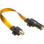 SAT Fensterdurchführung High-Quality mit Wetterschutz, Gesamtlänge inkl. Stecker 27cm, flexible Länge 17cm, transparent, Good Connections® (S-1012Q)