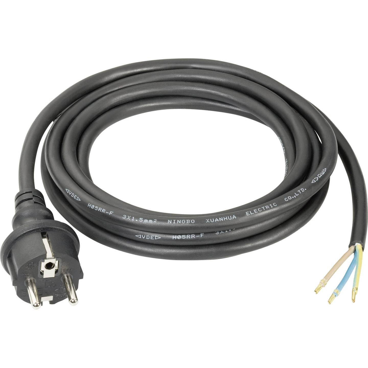 Sygonix SY-5045576 Strom Anschlusskabel CEE 7/7 3 m Schwarz