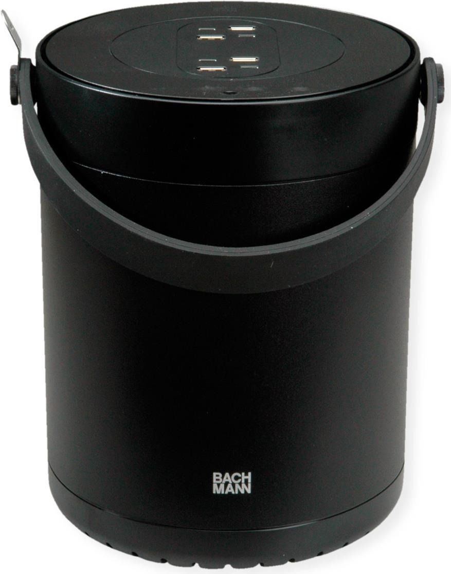 BACHMANN MOV:E POWER UNIT 4x Charger USB-A/C, 220W, mit Security Lock Adapter, schwarz (BM0011024)