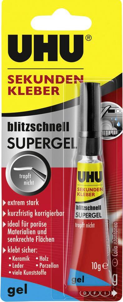 UHU SEKUNDENKLEBER SUPERGEL 10 g Klar