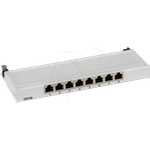 EFB-Elektronik Mini-Patchpanel STP 8xRJ45 Cat.6A, 10- 0,5HE, RAL7035 grau Hersteller: EFB Elektronik (37738.8)