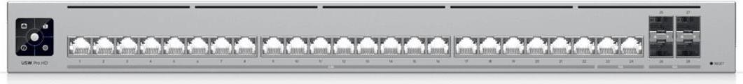 Ubiquiti UniFi Pro HD 24 Managed Switch, 22x 2.5G, 2x 10G RJ45, 4x 10G SFP+, L3 (USW-PRO-HD-24) (geöffnet)