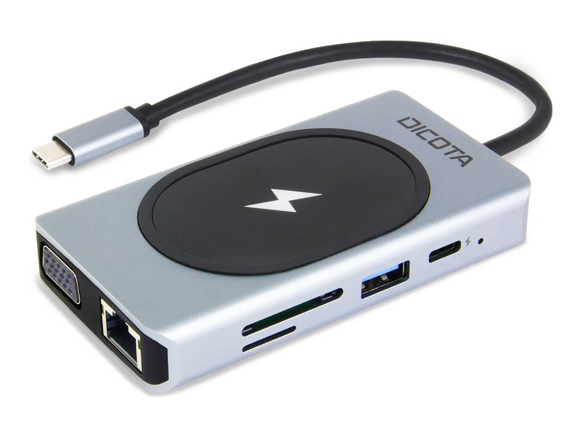 Dicota USB-C 10-in-1 Dockingstation 4K HDMI 100W Power Delivery Silber