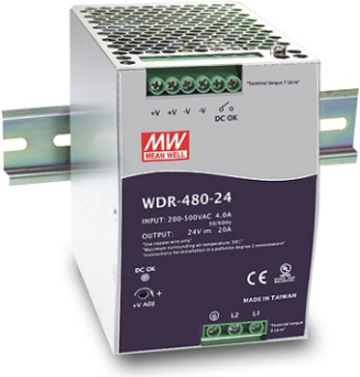 MEAN WELL WDR-480-24 Netzteil 480 W Metallisch (WDR-480-24)