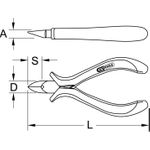 KS TOOLS Feinmechanik-Diagonal-Seitenschneider, 120mm (500.7024)