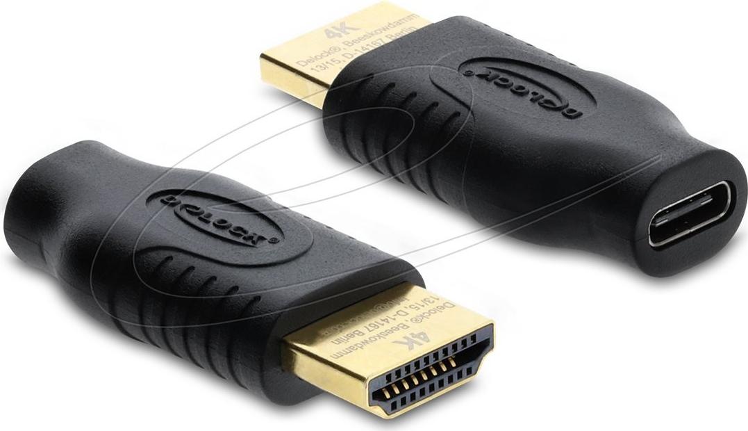 Delock USB Type-C zu HDMI Adapter DP Alt Mode 4K 60 Hz HDR Schwarz