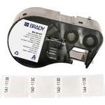 Brady, M4-49-427, selbstlaminierendes Vinyl, Weiß/Transparent, 25.40 x 9.53(25.40) mm, permanent, für Kabeldurchmesser von 2.70 - 5.10 mm (260 E.) (170750)