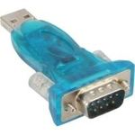 InLine® USB zu Seriell Adapter, Stecker A an 9pol Sub D Stecker, mit USB Verlängerung 0,2m (33304A)