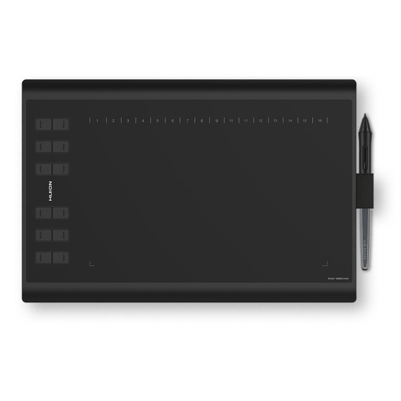 Huion Inspiroy H1060P Grafiktablett 250 x 160 mm Schwarz