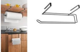 metaltex Küchenrollenhalter Easy-Roll LAVA, matt-schwarz Material: Metall beschichtet, rostbeständig, stoßfest, - 1 Stück (361135000)