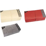 PAPSTAR Servietten, 330 x 330 mm, 3-lagig, grau 1/4 Falz, Tissue, eingeschweißt - 1 Stück (87448)