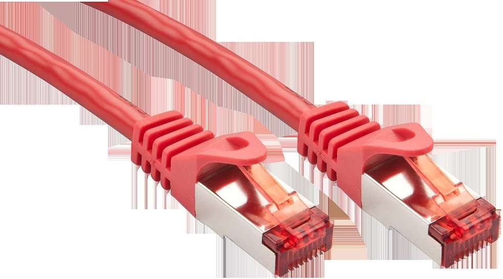 LINDY Basic Cat.6 S/FTP Kabel, rot, 10m Patchkabel (47368)