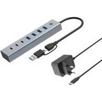 Conceptronic USB-Hub 7-Port 3.0 ->7x3.0 inkl.Power Adapter (HUBBIES20GP)