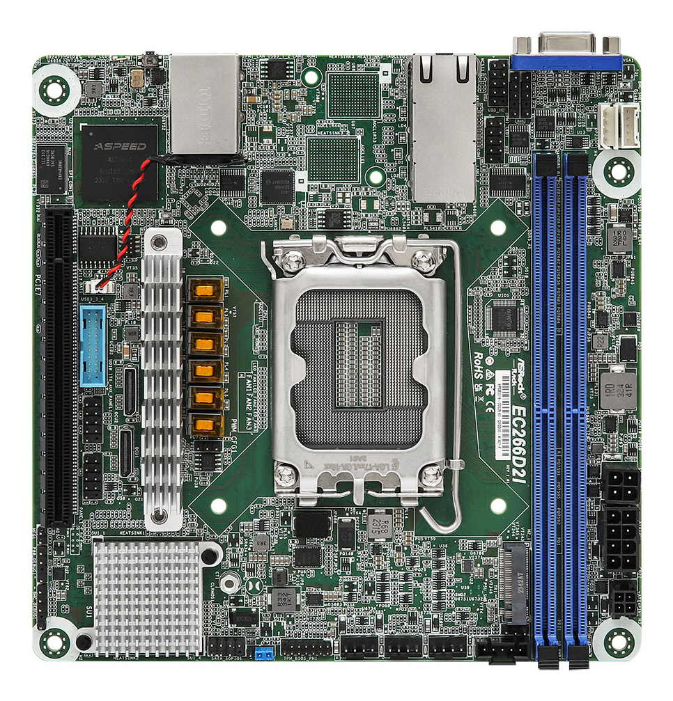 ASRock EC266D2I Mainboard Mini-ITX Intel C266 LGA 1700 DDR5 ECC Gold