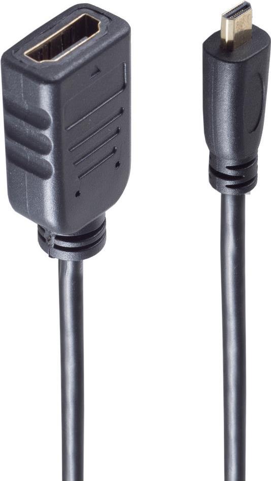 shiverpeaks BS10-01003 HDMI-Kabel 0,25 m HDMI Typ A (Standard) HDMI Typ D (Mikrofon) Schwarz (BS10-01003)