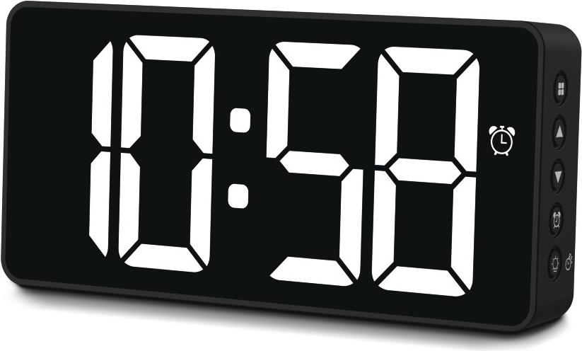 Hama Digitaler Wecker Bali, mit Temperaturanzeige, Nachtmodus, Schwarz (00185896)