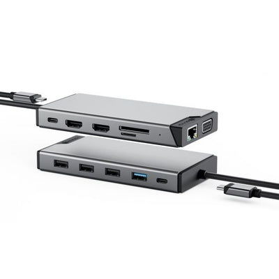 ALOGIC DV3 12-in-1 Mini-Dockingstation USB-C Space-grau