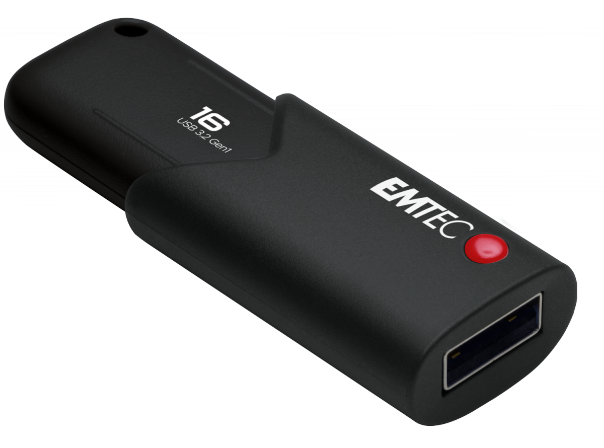 Emtec B120 Click Secure USB-Stick 16 GB USB Typ-A 3.2 Gen 2 (3.1 Gen 2) Schwarz (ECMMD16GB123)