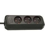 Brennenstuhl Eco-Line, power distribution unit, 3 sockets type E, 3m, black (1157504130)