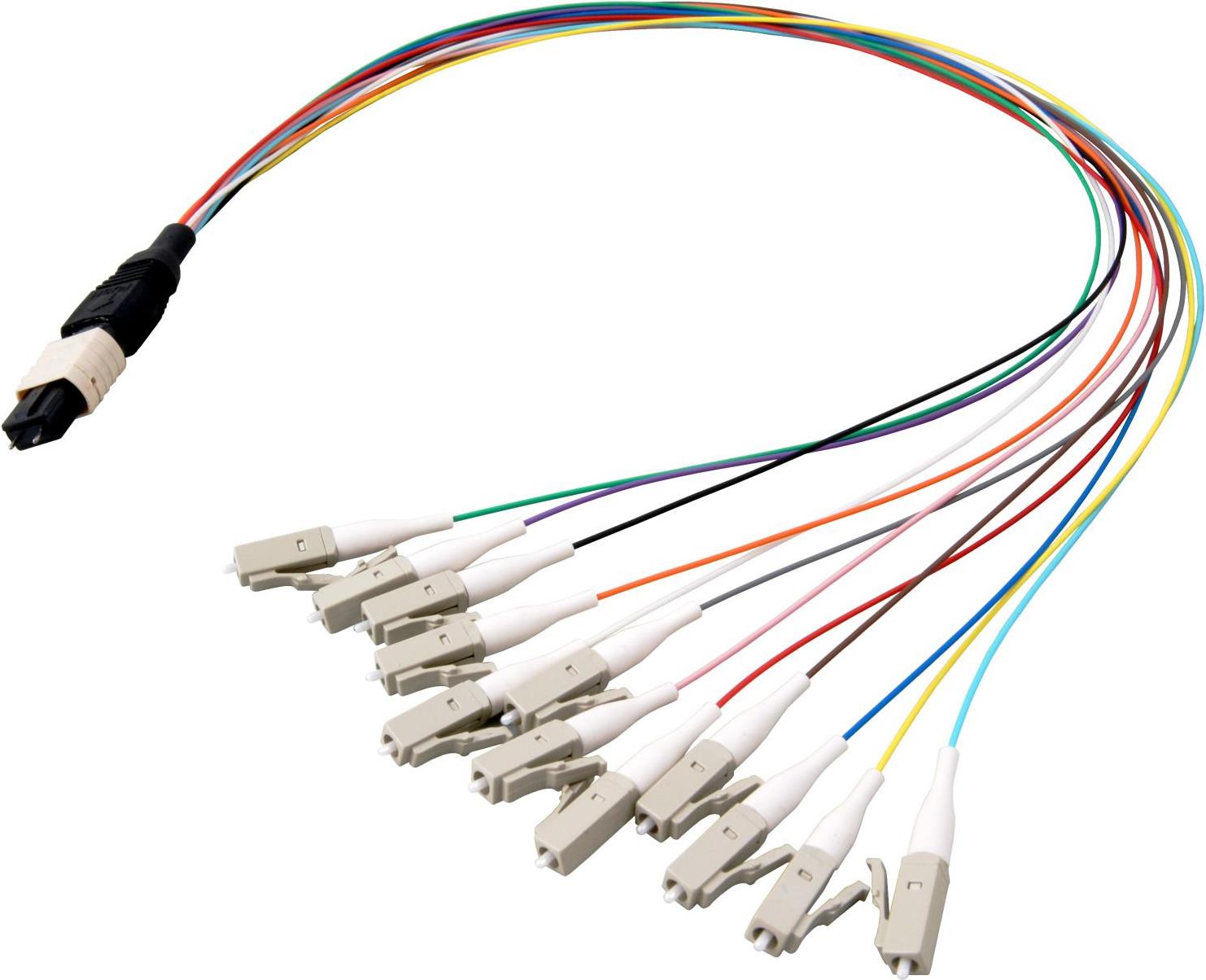 EFB-Elektronik MTP¬-M/LC 12-Fasermatrix Fanout Kabel OM4, LSZH erika-violett, 0,4m Hersteller: EFB Elektronik (MTPM12LCOM4-0,4)