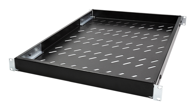 LogiLink SF0800B 19" Fachboden 1 HE verstellbar 570 mm Tiefe Schwarz