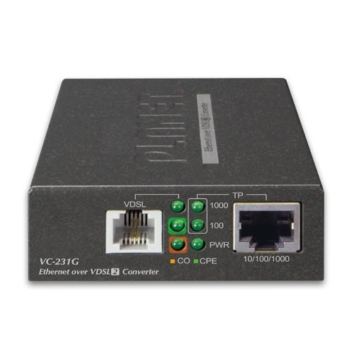 Planet PLANET VC-231G Medienkonverter 200 Mbps Schwarz