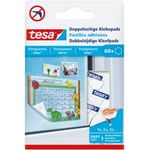 tesa Klebepads, transparent, beidseitig klebend, sechseckig wieder verwendbar, spurlos ablösbar von festen Untergründen, - 1 Stück (77731-00000-00)