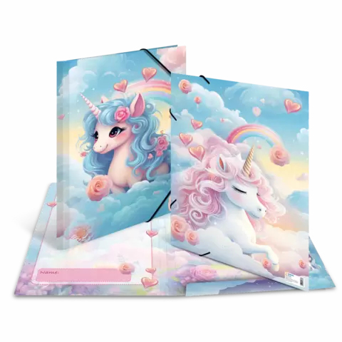 HERMA Sammelmappe A3 Karton Happy Unicorns Mehrfarbig