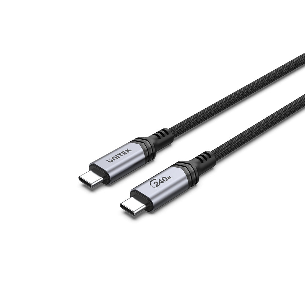 Unitek C14110GY-2M USB-C auf USB-C Kabel 240 W 2 m Schwarz