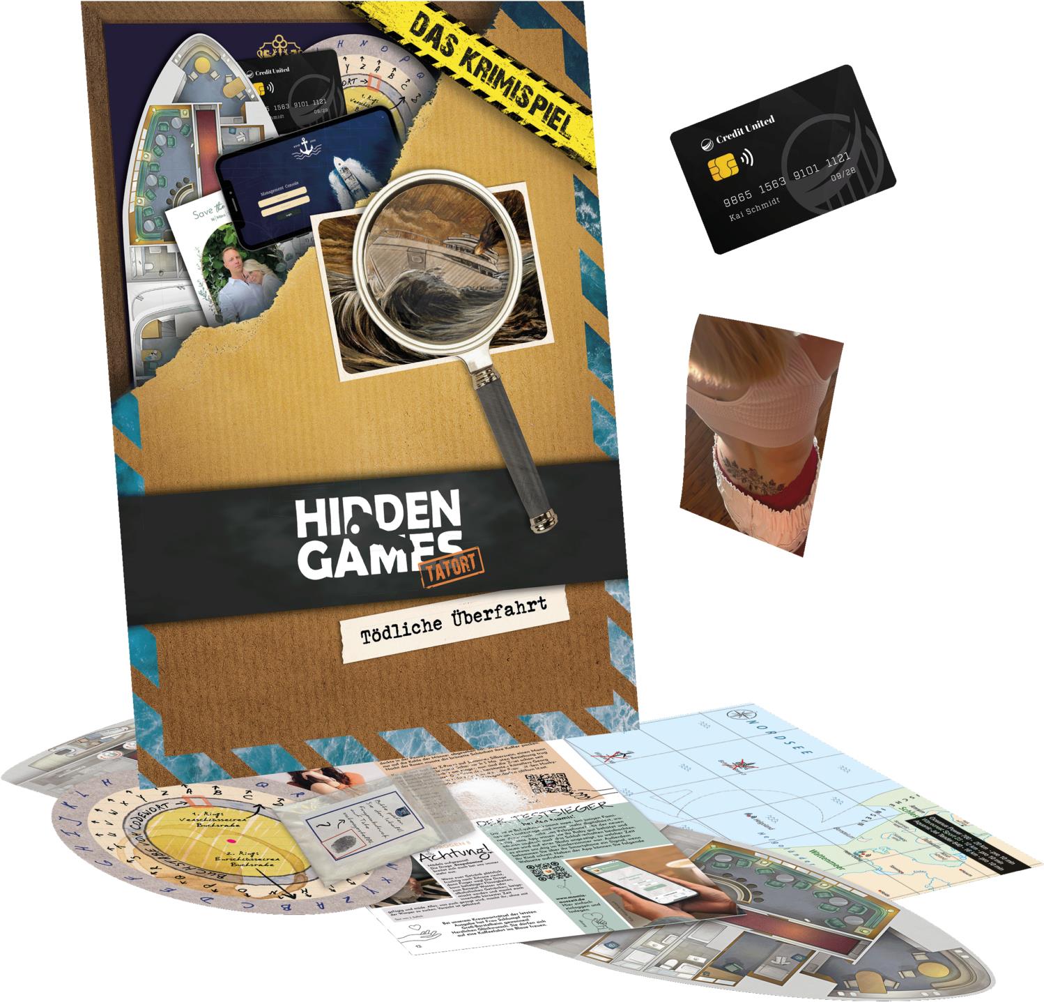 Hidden Games HGAK09TU Brettspiel TÖDLICHE ÜBERFAHRT Kartenspiel Detektiv (4260686490977)