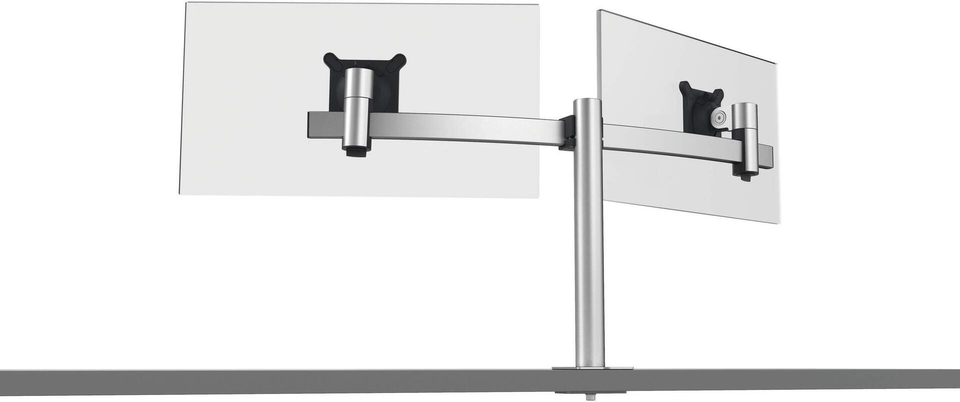 DURABLE Monitor Halterung PRO für 2 Monitore 21"–27" 8 kg Silber