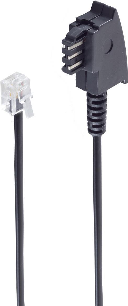 shiverpeaks ®-BASIC-S--TAE F-Stecker auf Western-Stecker 6/4, Import-Telefon, 15m (BS70105-)