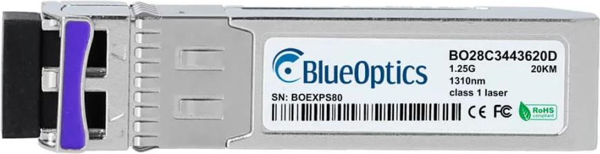 Kompatibler Huawei 02310WRR BlueOptics BO28C4334620D cSFP Transceiver, LC-Duplex, 1000BASE-2BX-D, Singlemode Fiber, TX:1490nm/RX:1310nm, 20KM, 0°C/+70°C, DDM (02310WRR-BO)