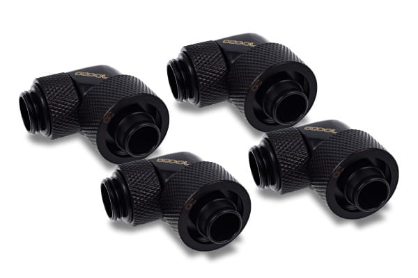 Alphacool Eiszapfen 16/10mm Anschraubtülle 90° G1/4 Schwarz