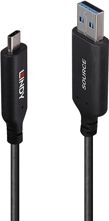 Image of Lindy 50m USB 3.2 Gen 1 Typ A an C Hybridkabel (43397)