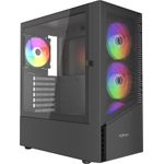 Gembird CCC-FC-4300 Gaming ATX Computergehäuse Fornax 4300, ARBG-Hintergrundbeleuchtung, schwarz (CCC-FC-4300)