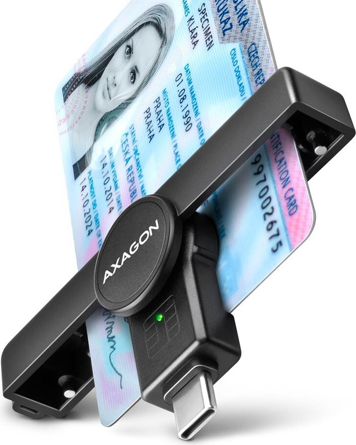 AXAGON CRE-SMPC USB-C Smart Card PocketReader (CRE-SMPC)