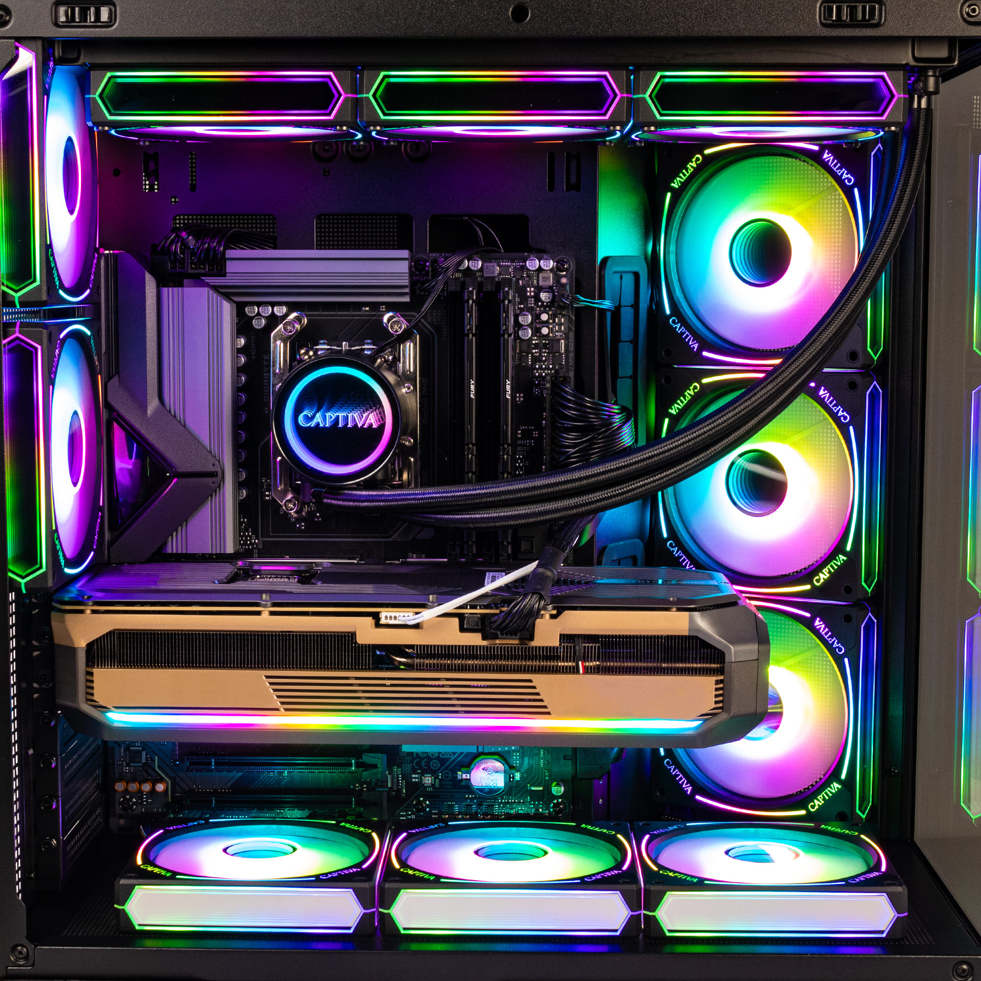 CAPTIVA Ultimate Gaming I89-275 Intel Core Ultra 9 285KF RTX 5090 64 GB RAM 4 TB SSD Windows 11 Home Schwarz