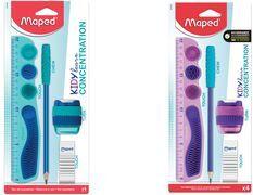 Maped KIDY learn CONCENTRATION-Set, 4-teilig, Blisterkarte Inhalt: HB2 Bleistift, 20 cm Lineal, Radierer & Spitzer, - 1 Stück (981889)